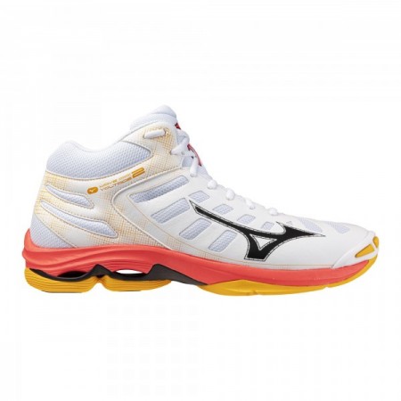 MIZUNO WAVE VOLTAGE 2 MID (White/Fiery Coral 2/Citrus) MIZUNO WAVE VOLTAGE 2 MID (White/Fiery Coral 2/Citrus)