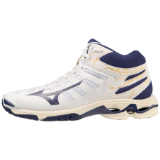 MIZUNO WAVE VOLTAGE MID White/Blue Ribbon/MP Gold