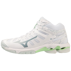 MIZUNO WAVE VOLTAGE MID White/Glacial Ridge/Patina Green